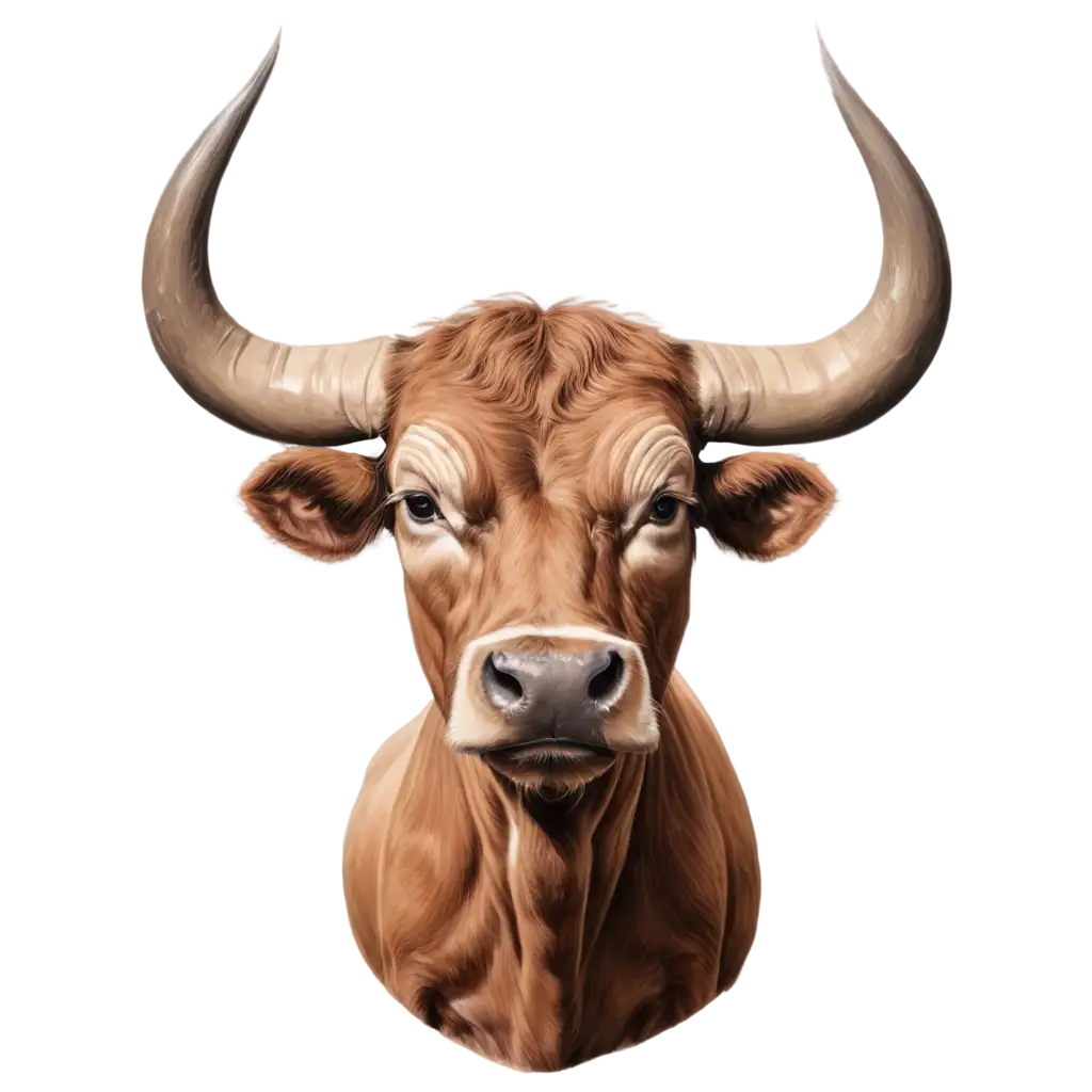 HighQuality-PNG-Image-of-a-Bull-Facing-the-Camera-Capturing-Detail-and-Clarity