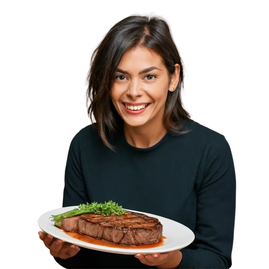 Delicious-Steak-Delight-A-PNG-Image-of-a-Person-About-to-Enjoy-a-Tasty-Steak-with-Happiness