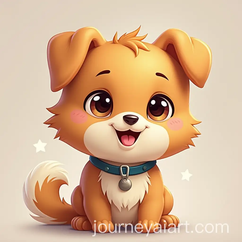 Friendly-and-Furry-Pet-Playing-in-Sunlit-Garden