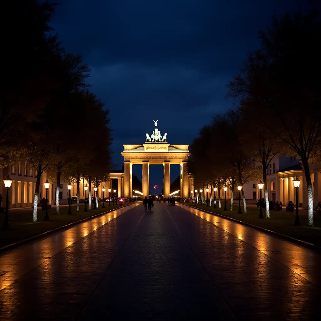 Berlin at night, attractions