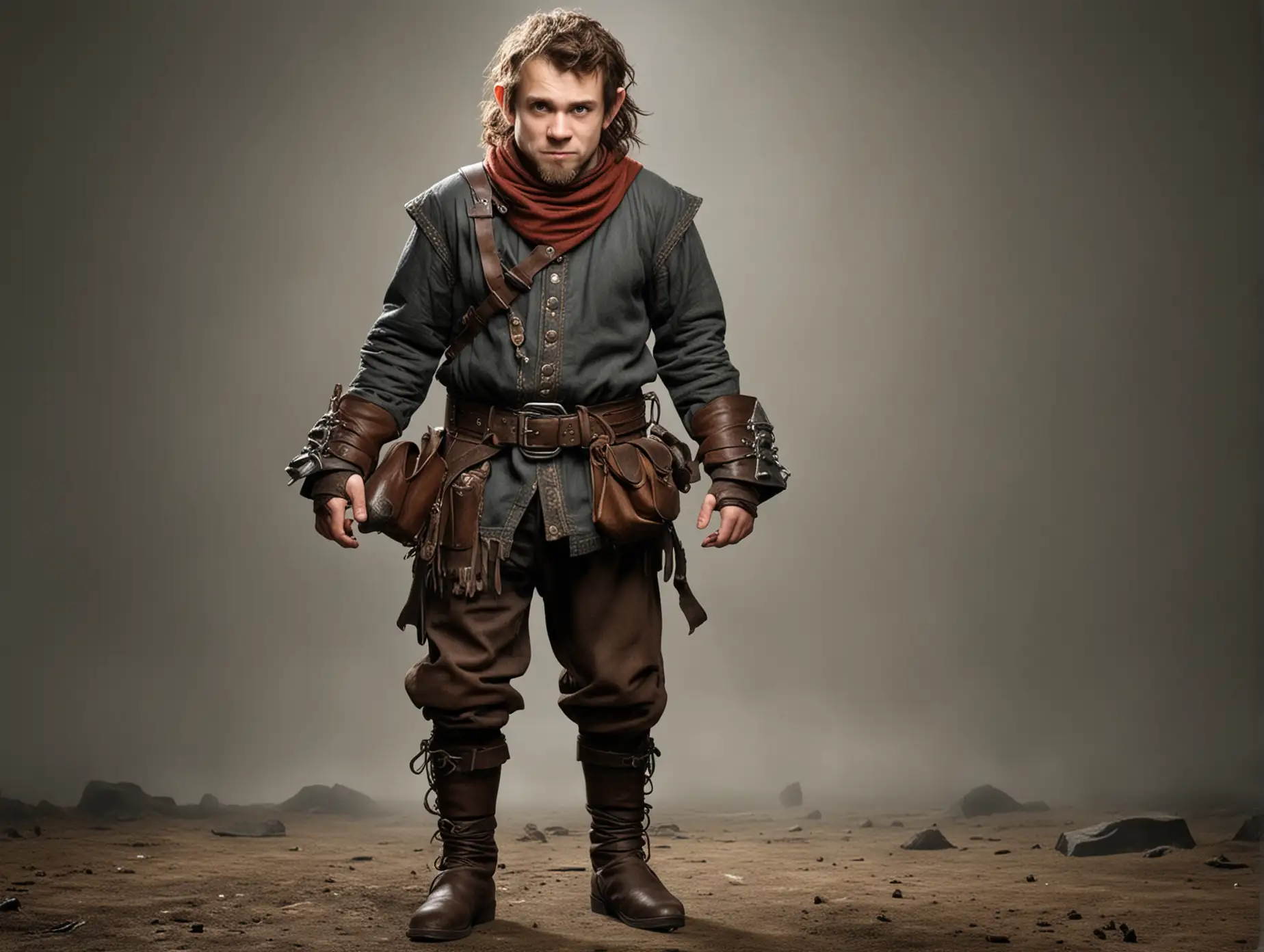 Young-Dwarf-Thief-in-Leather-Boots-and-Helmet-with-Pants-in-Hand