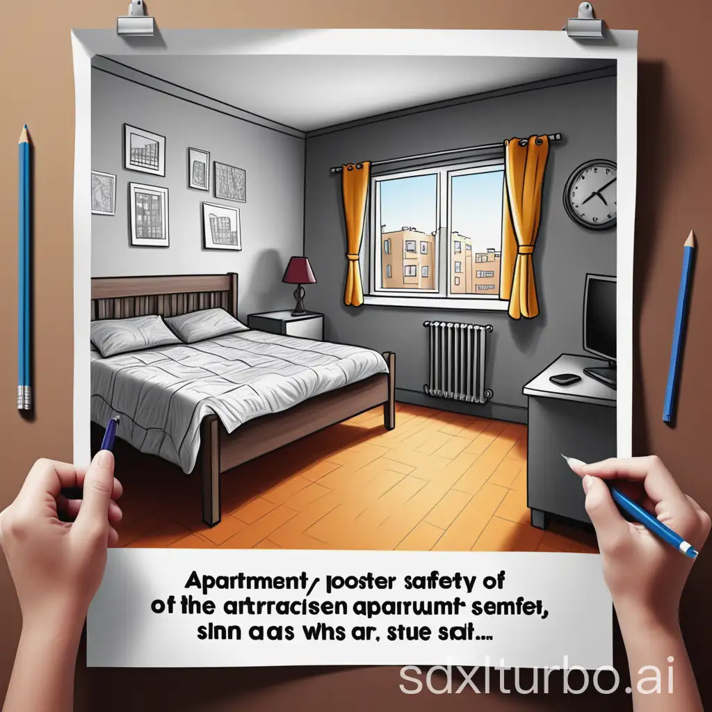 Apartment-Safety-Poster-Featuring-Home-Safety-Tips-and-Precautions