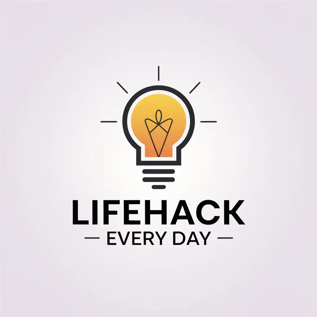 LOGO Design for Lifehack Every Day LED Symbol in Minimalistic Style with Clear Background