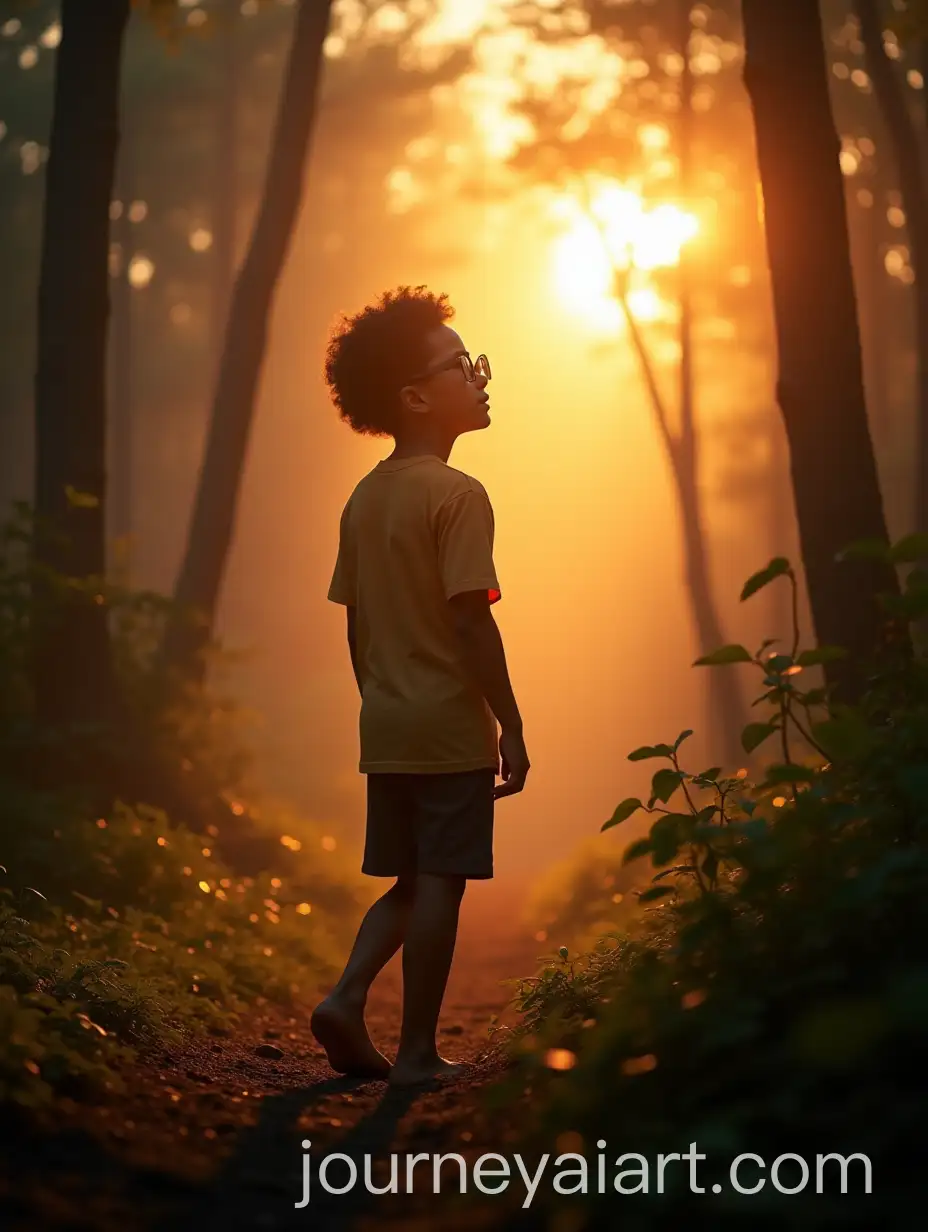 Gojo-Satoru-Smiling-in-Dreamy-Forest-Sunflare-with-Sunglasses