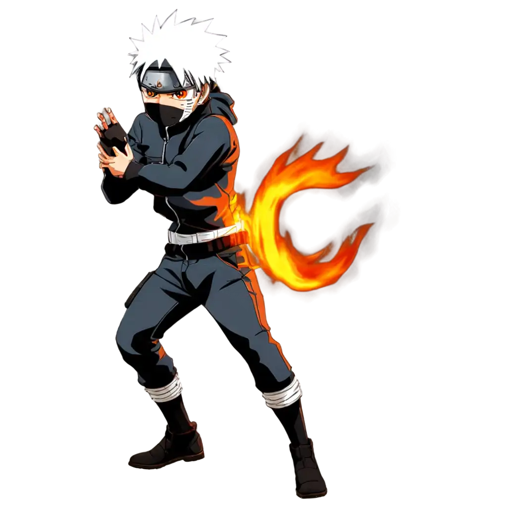 Kakashi on fire