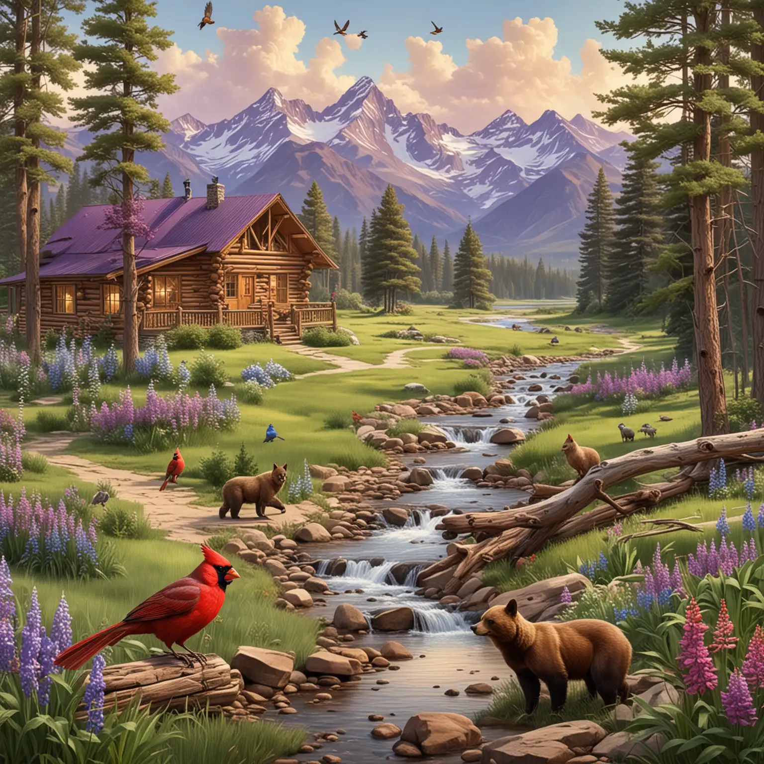 Scenic Mountain Cabin with Wildlife and Stream