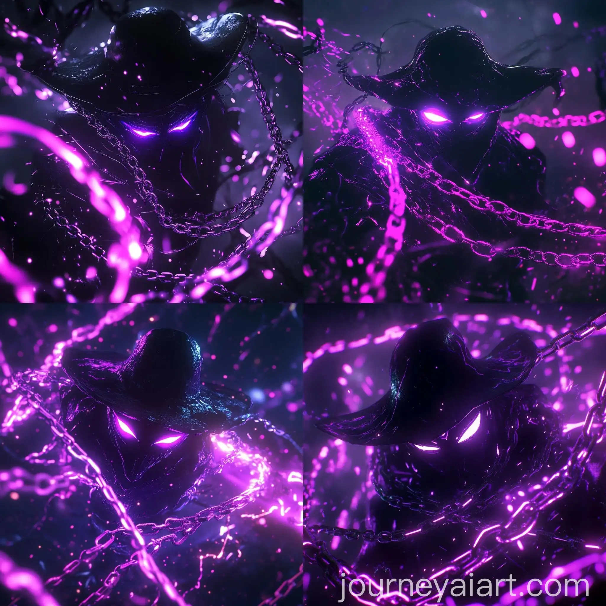 Mystical-Samurai-Anime-Figure-with-Neon-Chains-and-Glowing-Eyes