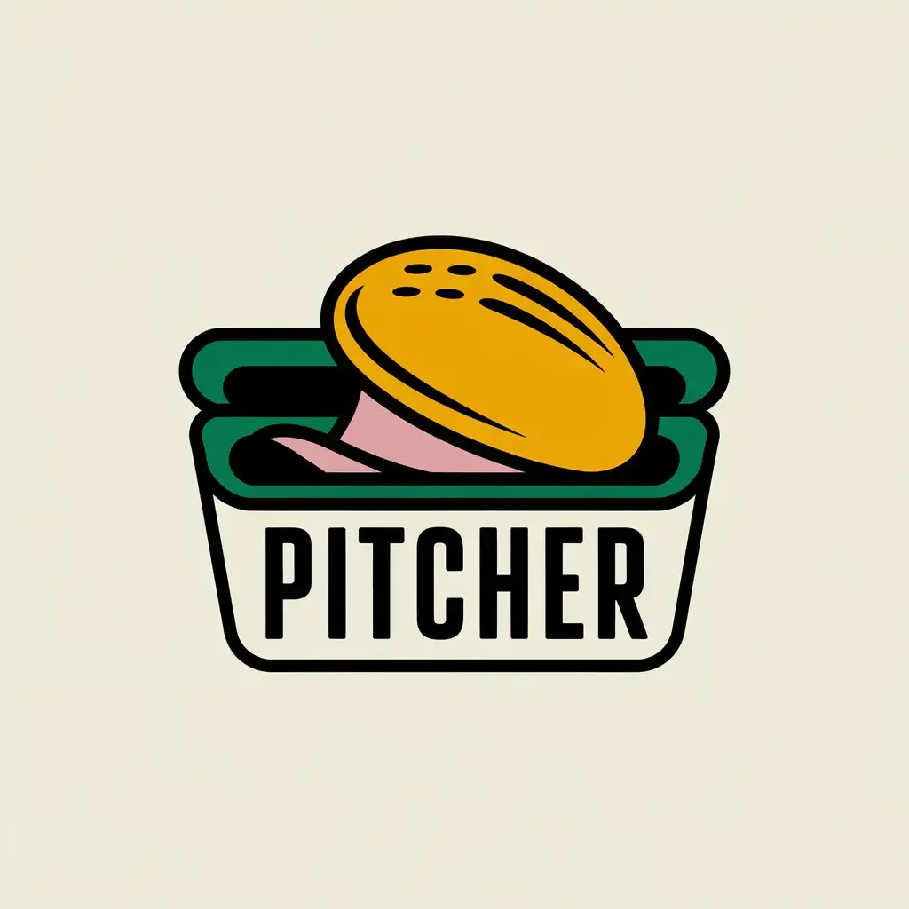 LOGO-Design-For-Pitcher-Yellow-Canned-Ham-Packaging-Theme-with-Clear-Background