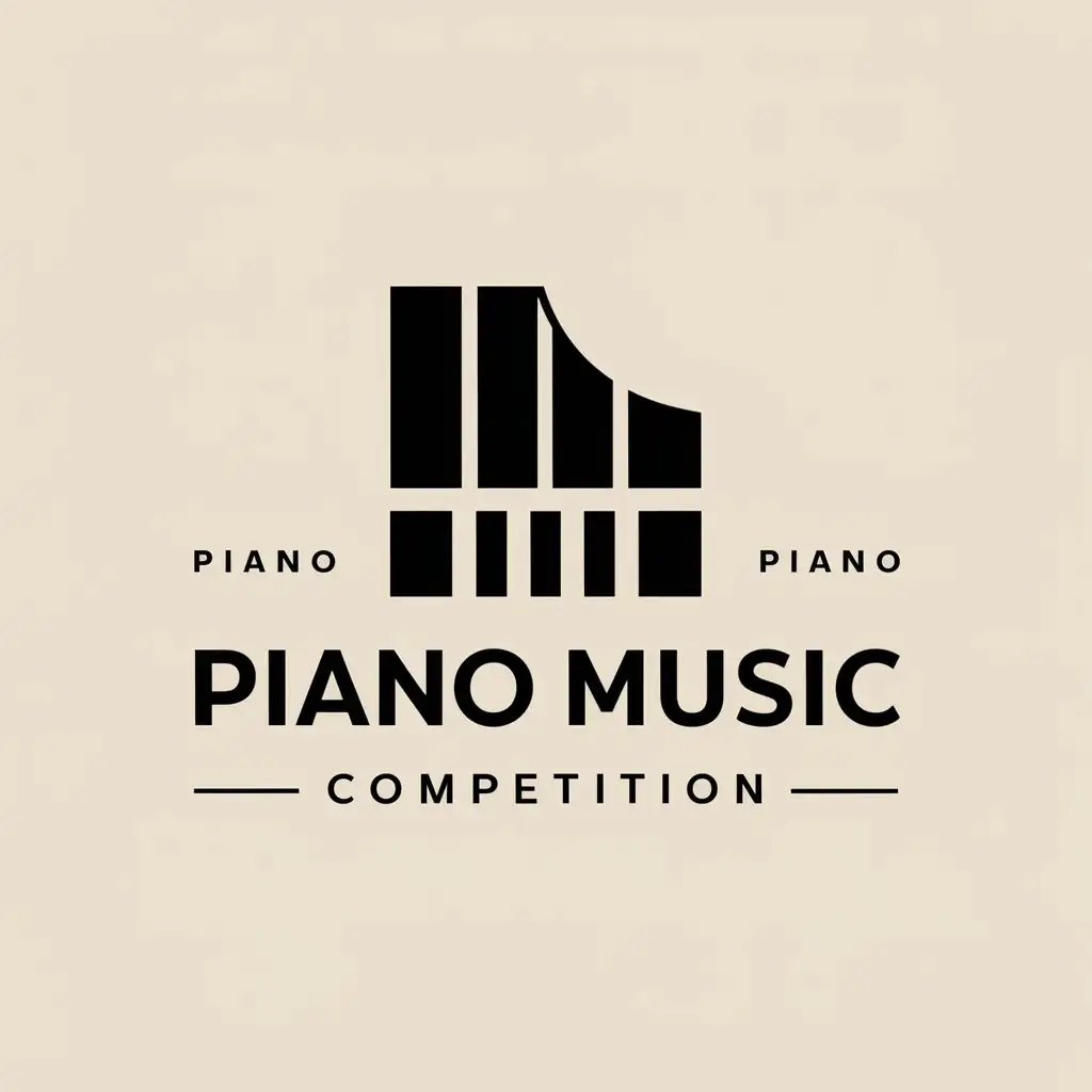 LOGO-Design-for-Piano-Music-Competition-Geometric-Shapes-in-Moderate-Style