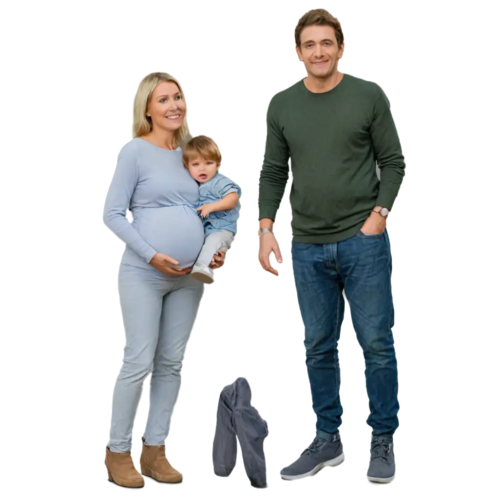 Pregnant-Woman-with-Husband-and-Son-Family-Moment-PNG-Image-for-HighQuality-Digital-Use