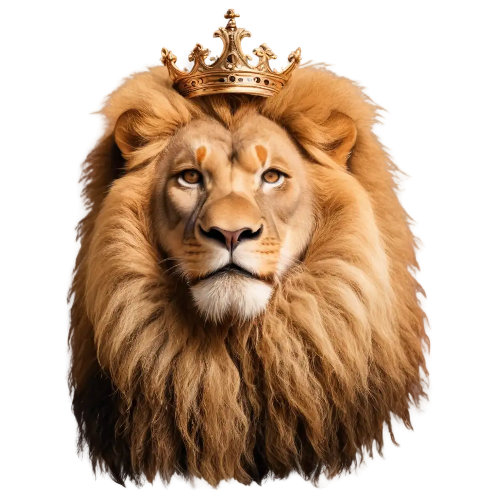 Lion-Profile-with-a-Large-Crown-Stylish-Cartoon-PNG-Image-for-Multiple-Applications