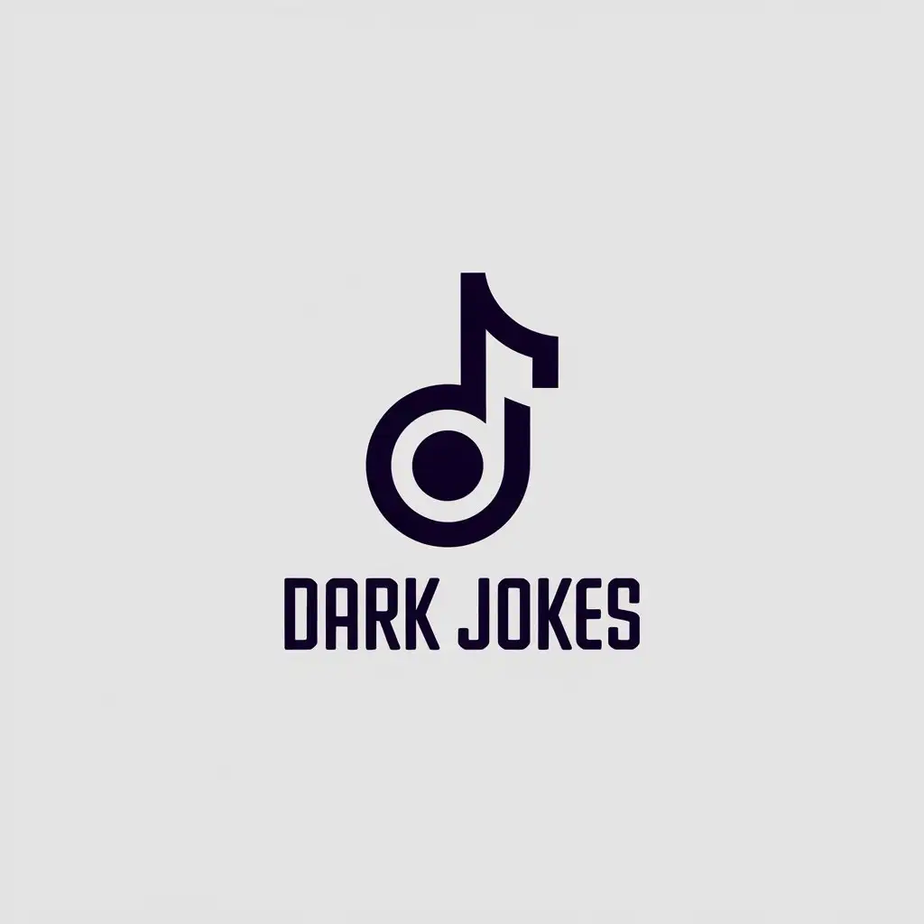 a vector logo design,with the text "DARK JOKES", main symbol:DJ,Minimalistic,be used in Entertainment industry,clear background