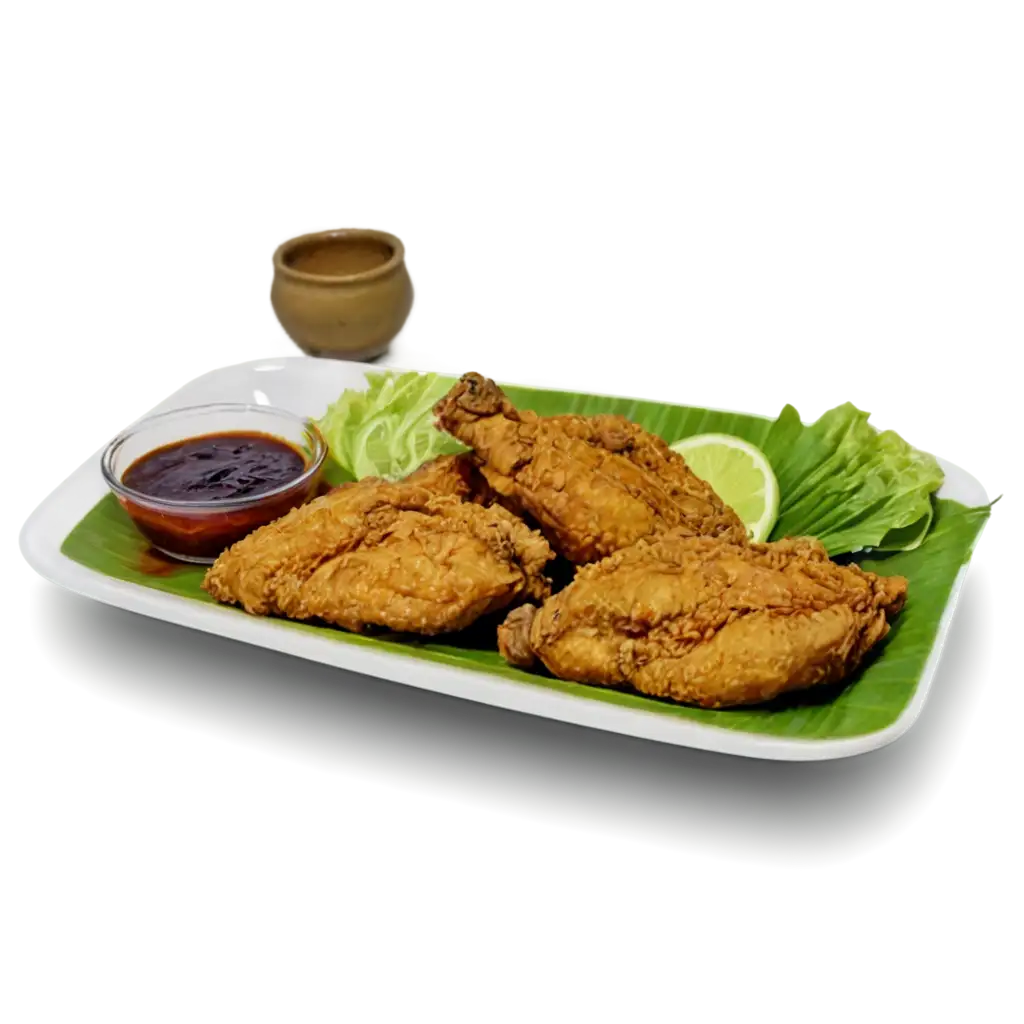 Ayam-Penyet-Sedap-PNG-Image-Perfect-for-Culinary-Visuals-and-Marketing