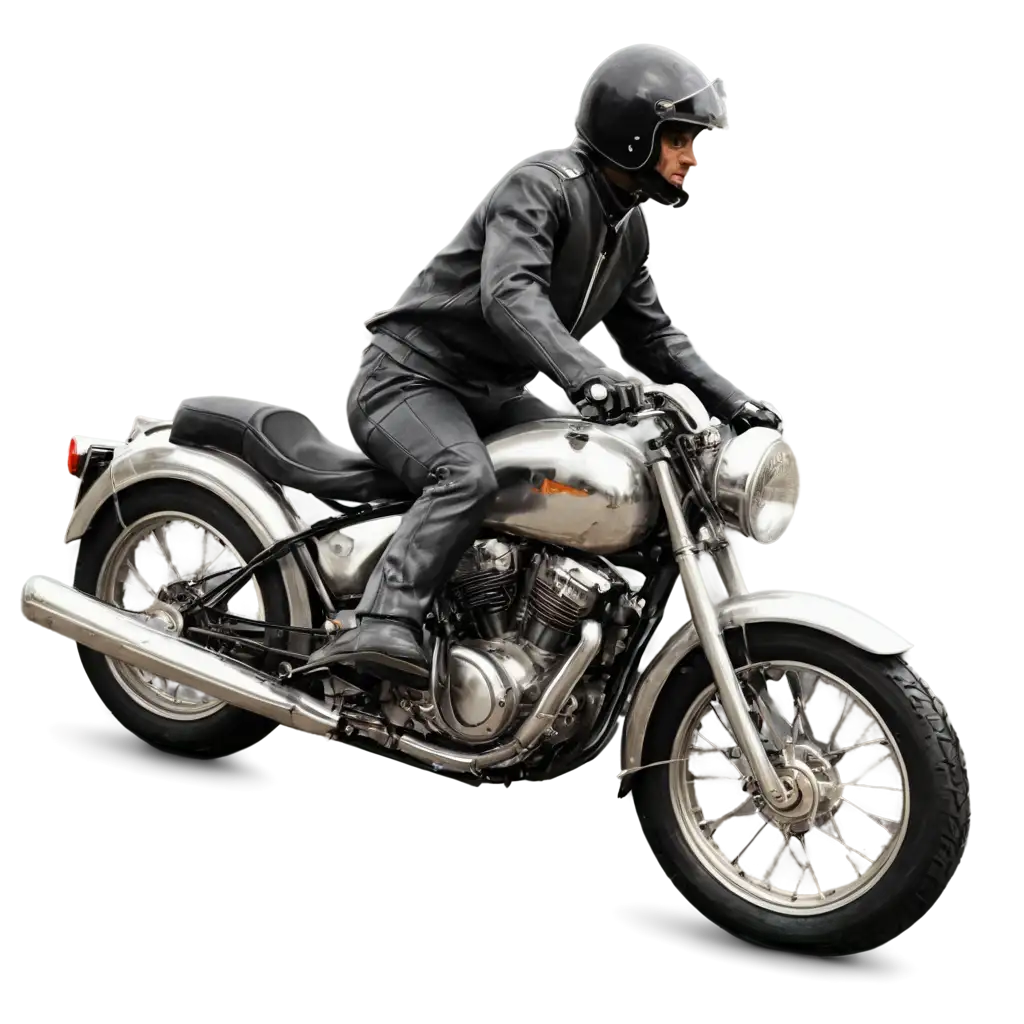 Retro-Motorcycle-PNG-Image-Perfect-for-Vintage-Design-Projects-and-Graphics