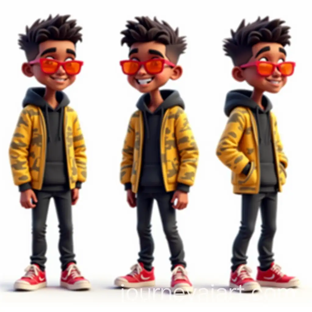 FullBody-Cartoon-Character-Design-of-20YearOld-African-American-Man-in-Various-Poses-and-Expressions