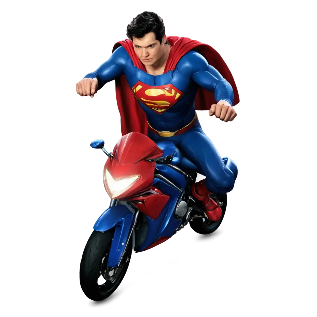 Superman-Riding-Pulsar-Motorcycle-PNG-HighQuality-Image-for-Digital-Use