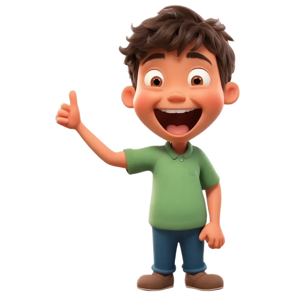 Happy face of a boy cartoon