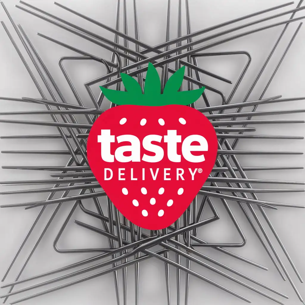 LOGO-Design-for-Taste-Delivery-Fresh-Strawberry-Symbol-in-Vibrant-Red-Ideal-for-Retail-Industry