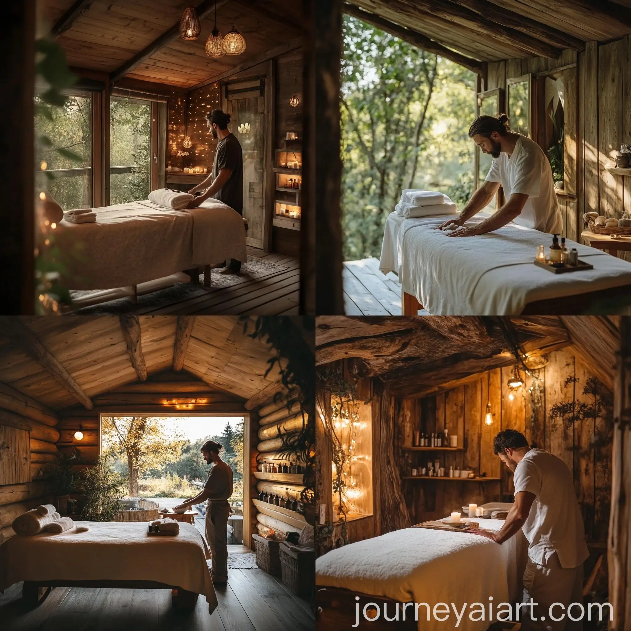 Masseur-Performing-Massage-in-a-Serene-Cabin-Setting