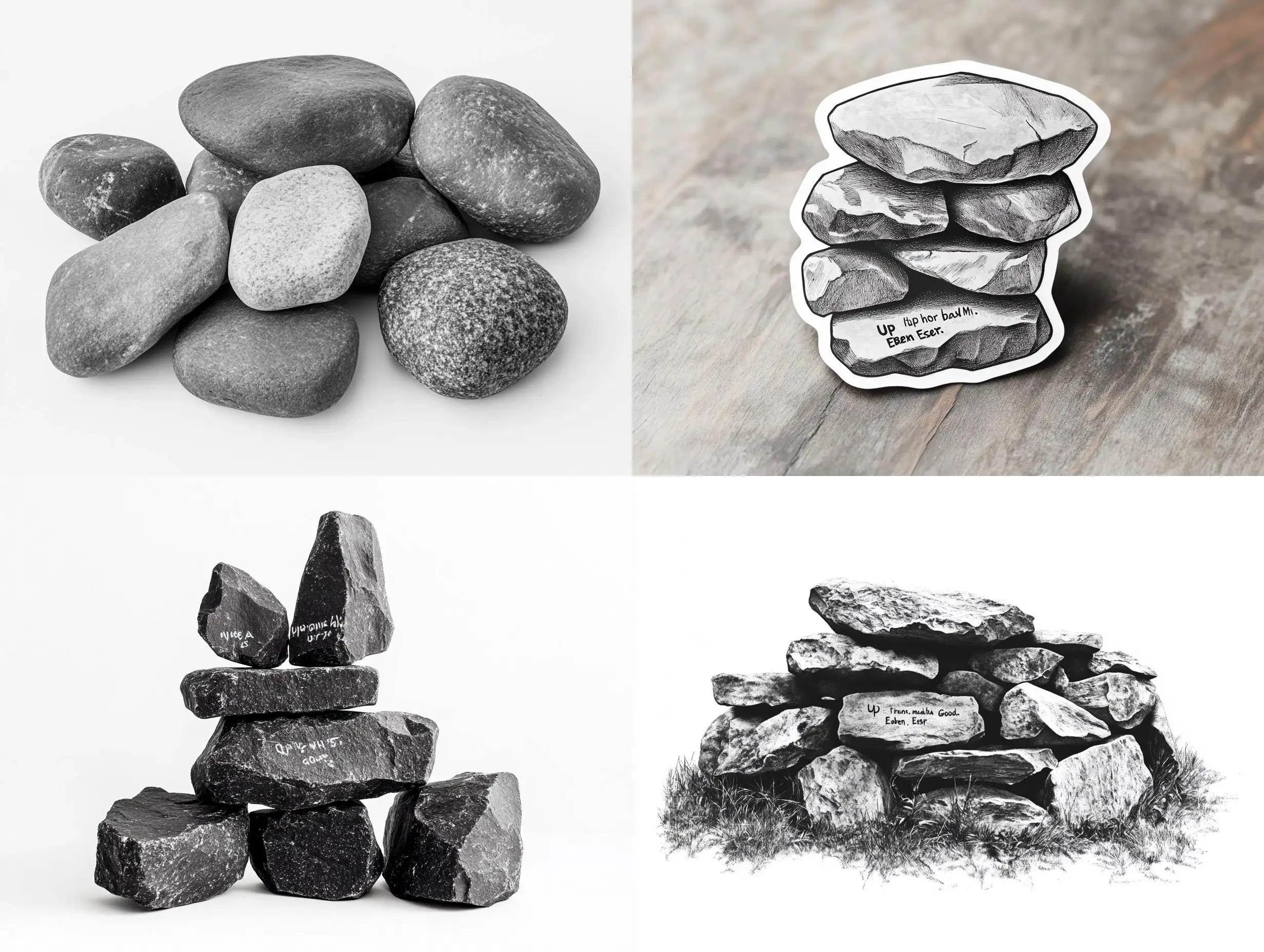Black-and-White-Stickers-Altar-of-Rough-Stones-Dedicated-to-Jehovah