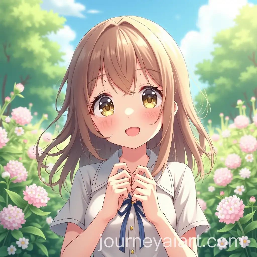 Anime-Girl-Smiling-in-a-Beautiful-Flower-Garden