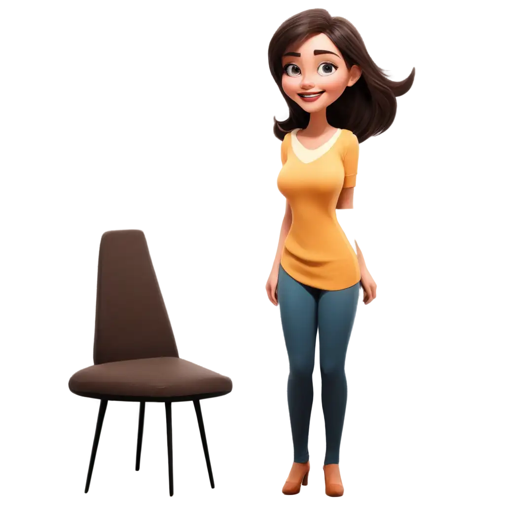 CartoonPNG-Image-OptimizationStyle-BigMouthed-Pretty-Talkative-Girl-PNG-for-Versatile-Use-in-Creative-Projects