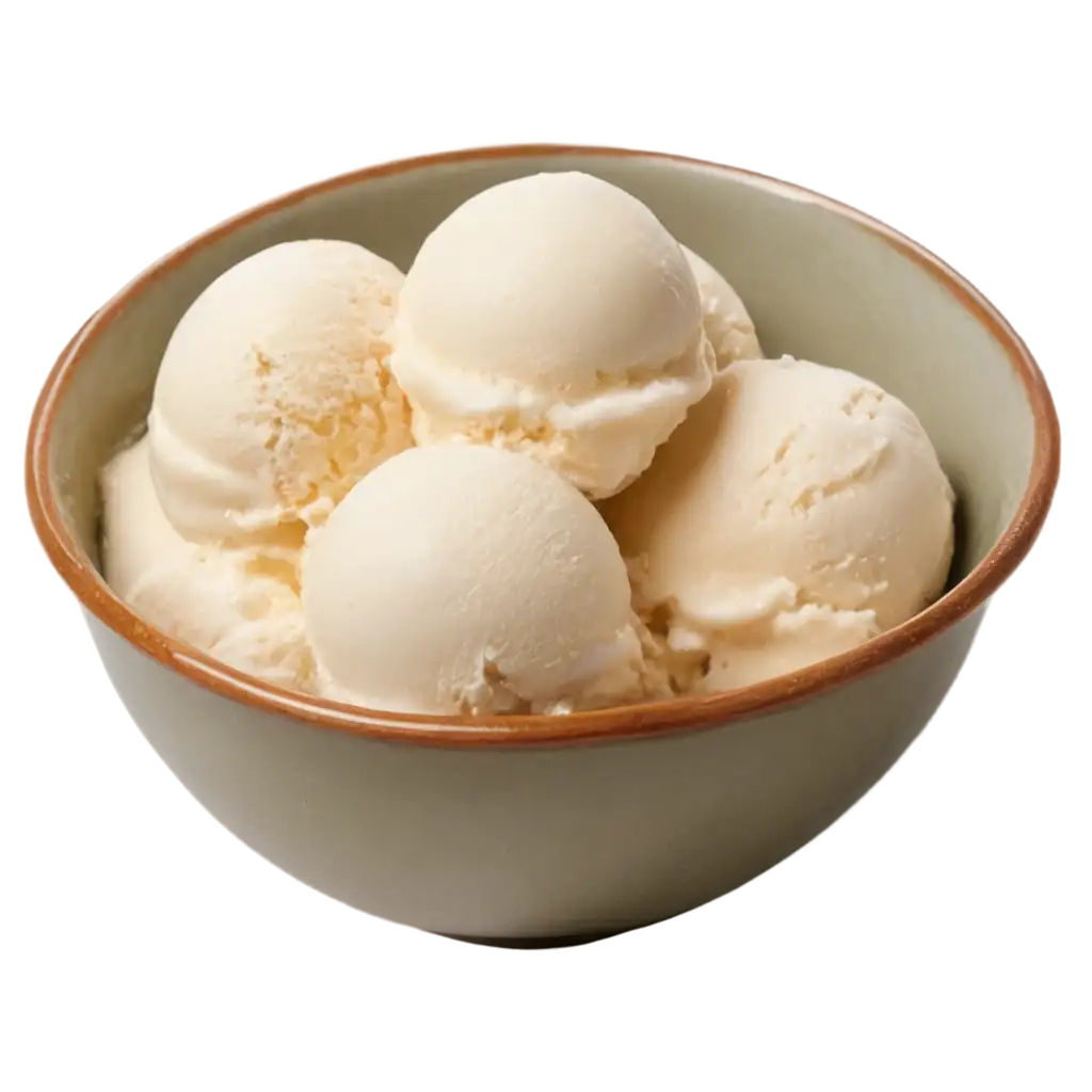 White-Ice-Cream-in-a-Bowl-PNG-HighQuality-Transparent-Image-for-Versatile-Use