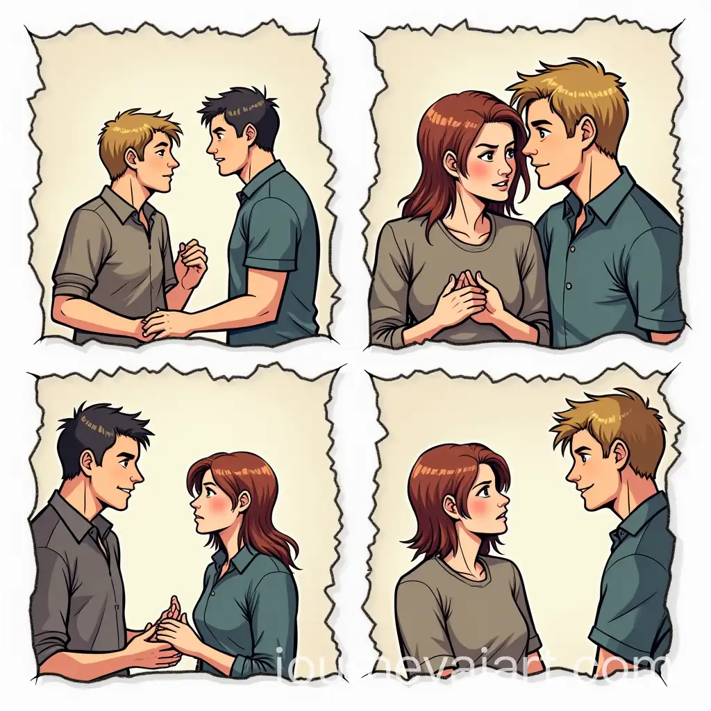 Comic-Page-with-Missing-Fourth-Panel-Due-to-Tear