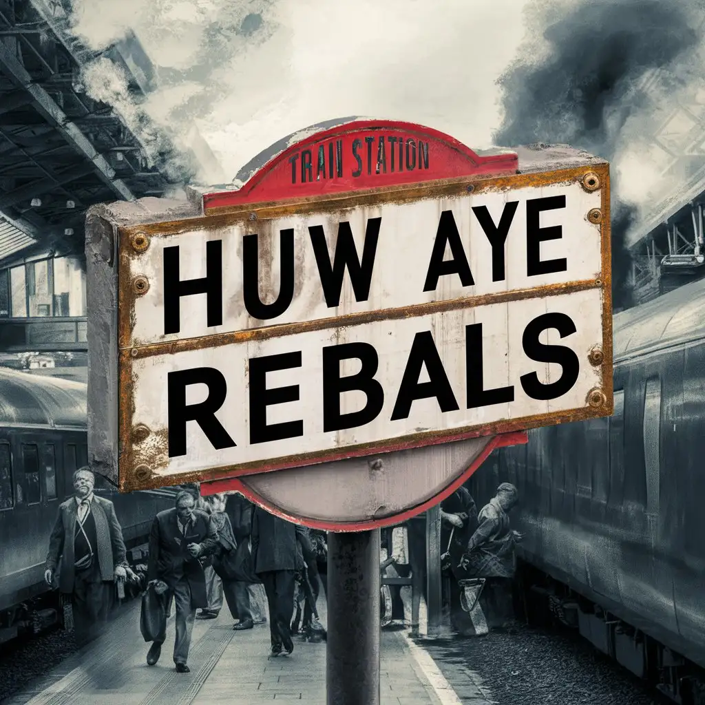 Rebels Graffiti on Train Station Sign