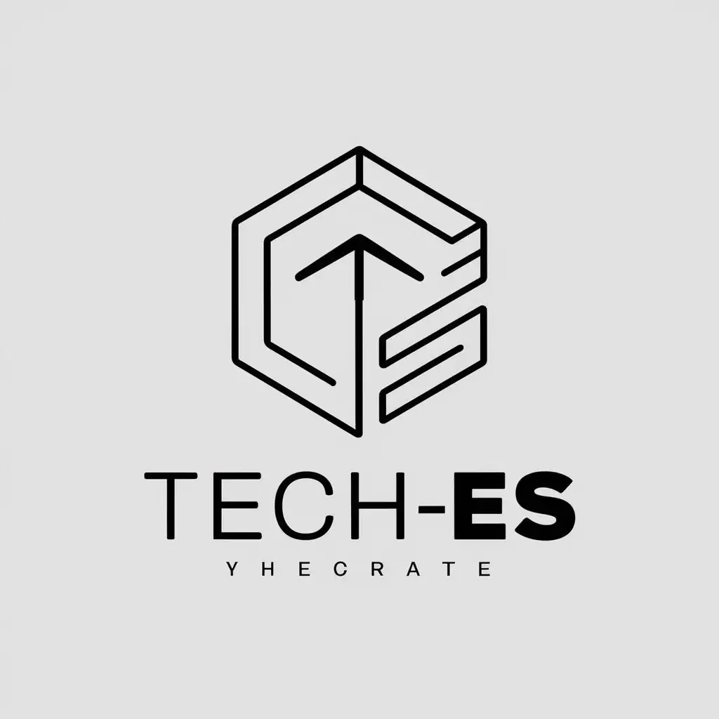 LOGO Design for TechES Modern Tech Theme with Clear Background