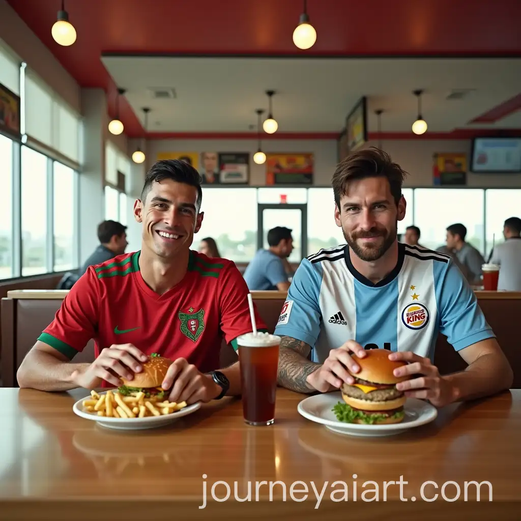 Cristiano-Ronaldo-and-Lionel-Messi-Enjoying-Burgers-at-Burger-King
