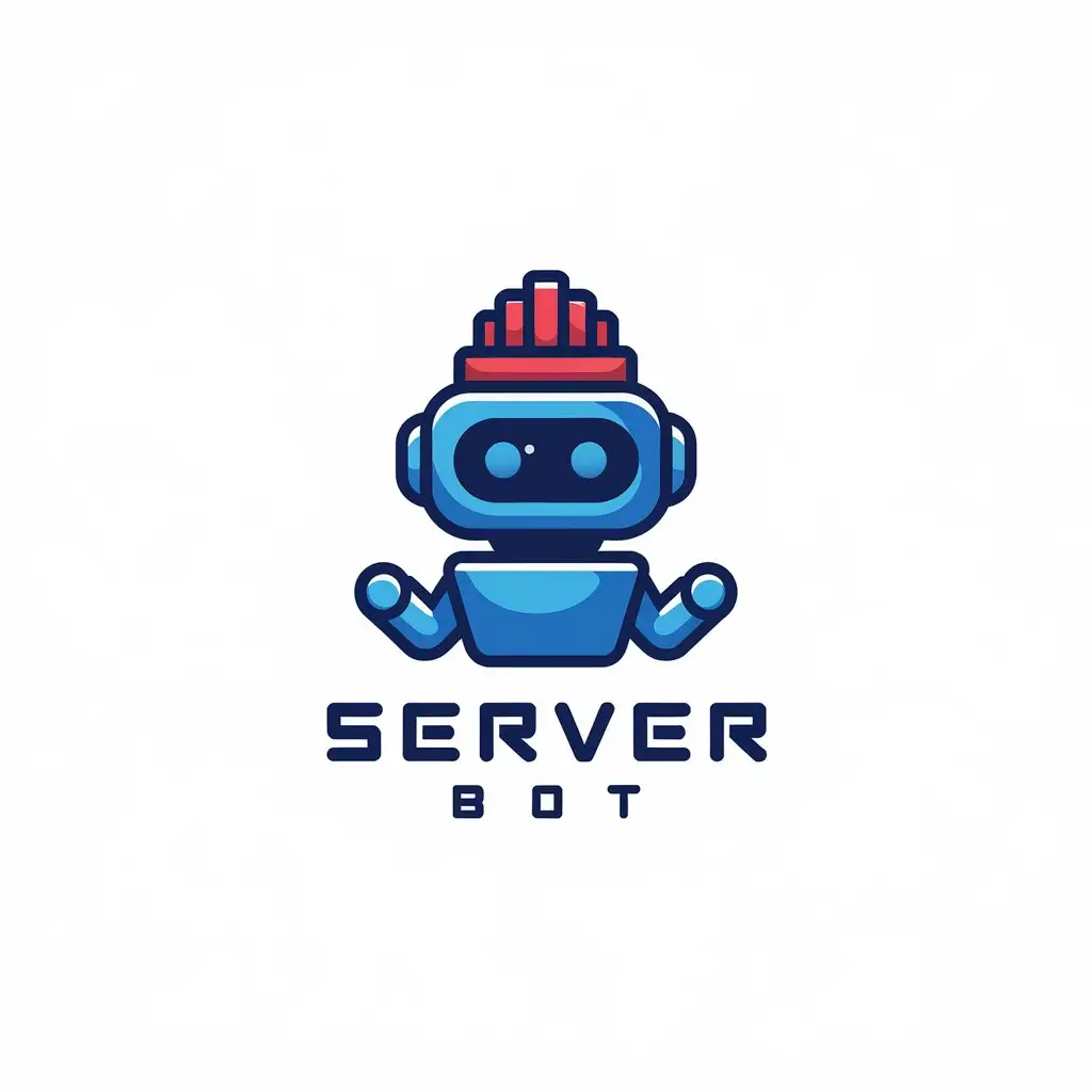 LOGO Design for Server Bot Modern Vector Style with Clear Background