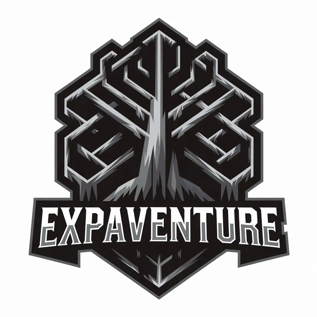 a vector logo design,with the text "expaventure", main symbol:foret,complex,be used in Sports Fitness industry,clear background