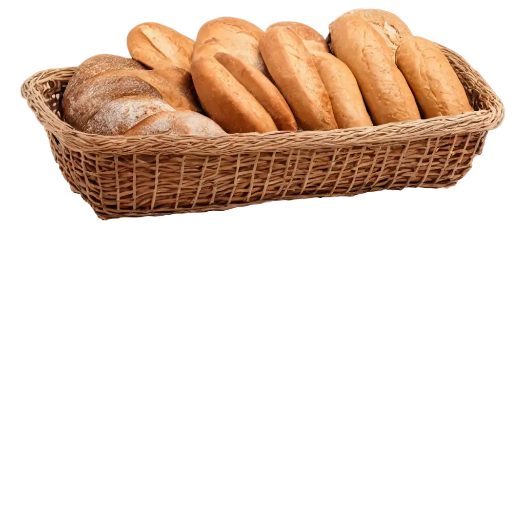 Rustic-Italian-Bread-Loaf-in-Basket-Without-Handle-PNG-Image-for-Culinary-and-Rustic-Design-Themes