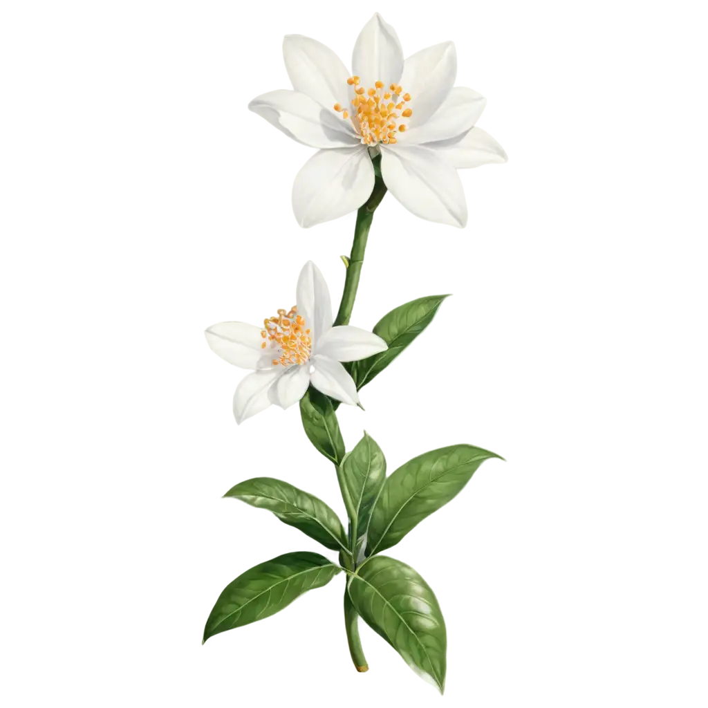 Hyperrealistic-White-Neroli-Flower-PNG-Stunning-Detail-for-HighQuality-Digital-Use