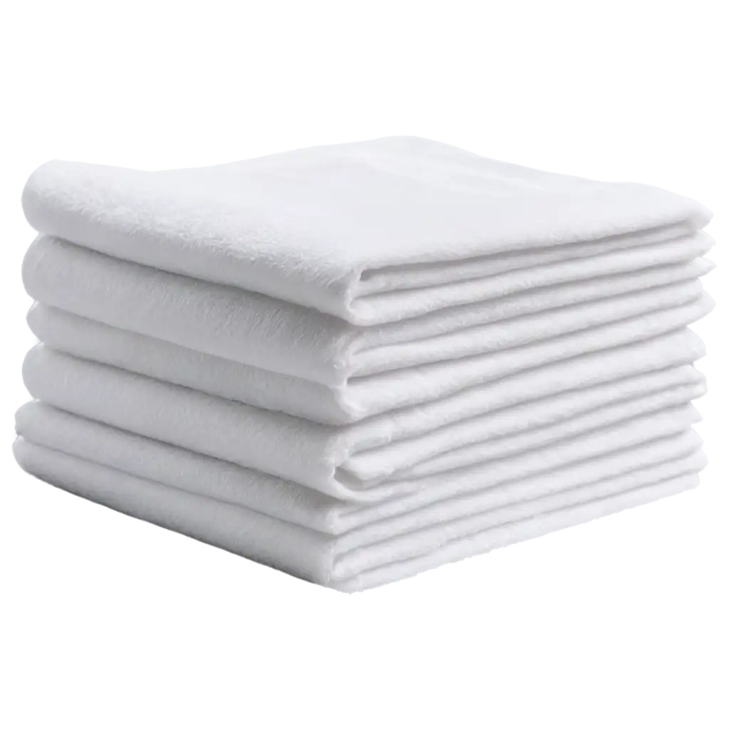 HighQuality-PNG-Image-of-a-Carefully-Folded-White-Towel-in-34-Right-Perspective-for-Diverse-Applications