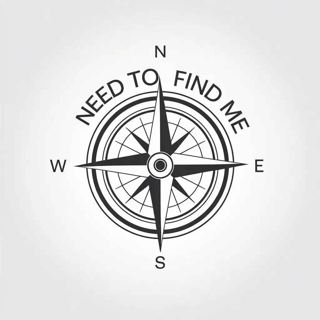 a vector logo design,with the text "need to find me", main symbol:need to find me,Minimalistic,be used in Internet industry,clear background