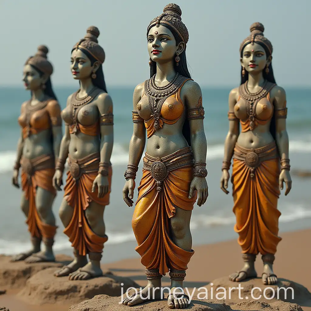 Indian-Female-Standing-Statue-in-Traditional-Art-Style