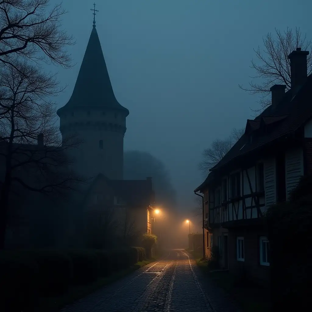 Misty-Night-in-Rothenburg-ob-der-Tauber-with-Fog