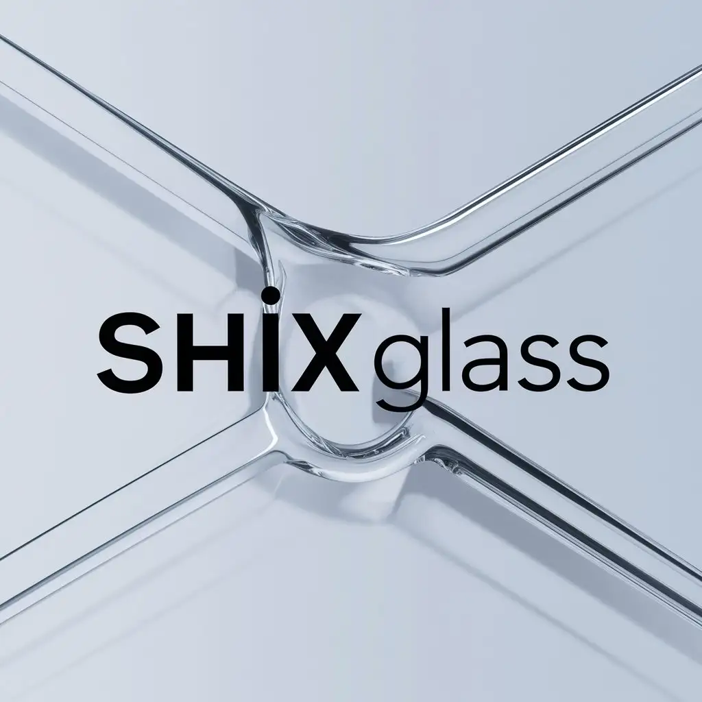 a logo design,with the text "glass", main symbol:shixglass,Minimalistic,clear background