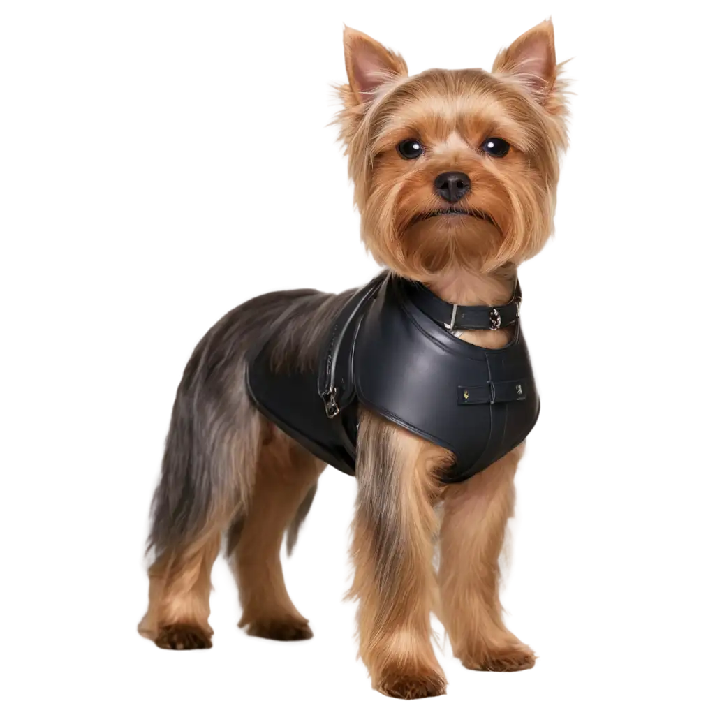 Adorable-Yorkshire-Terrier-with-Saddle-PNG-for-Creative-Use