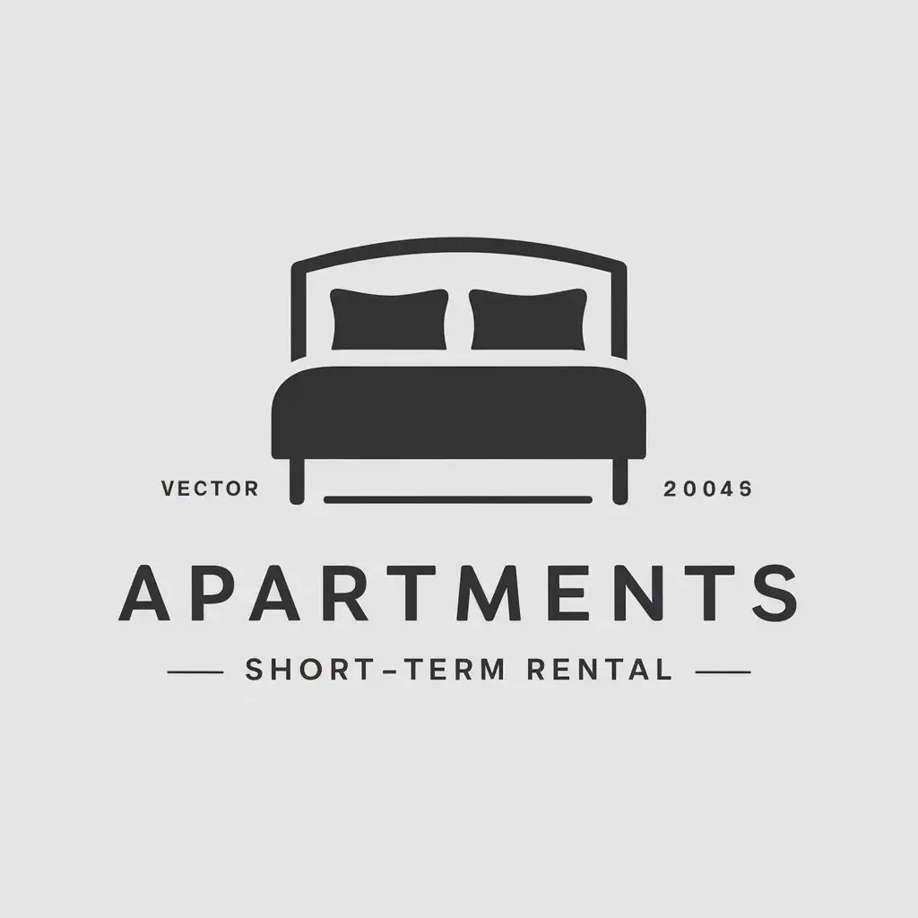 LOGO-Design-for-Apartments-Bed-with-Pillows-in-Minimalistic-Style