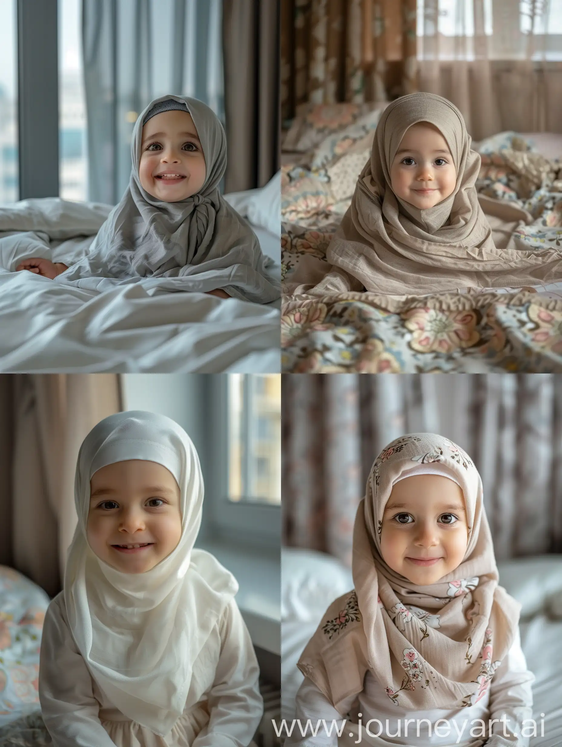 Smiling-Muslim-Woman-in-Hijab-Russia-Bedroom-Portrait