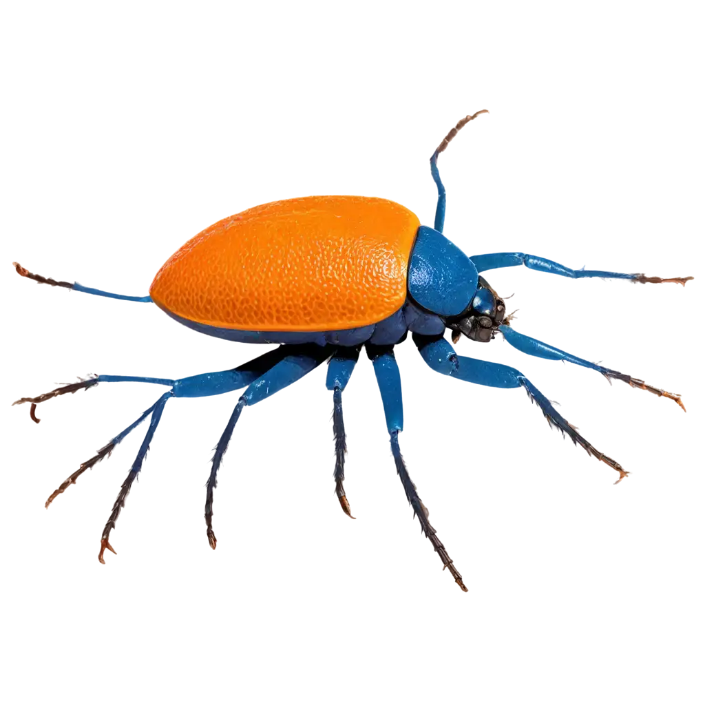 Vivid-PNG-Image-of-an-Orange-and-Blue-Bug-AIGenerated-Artwork