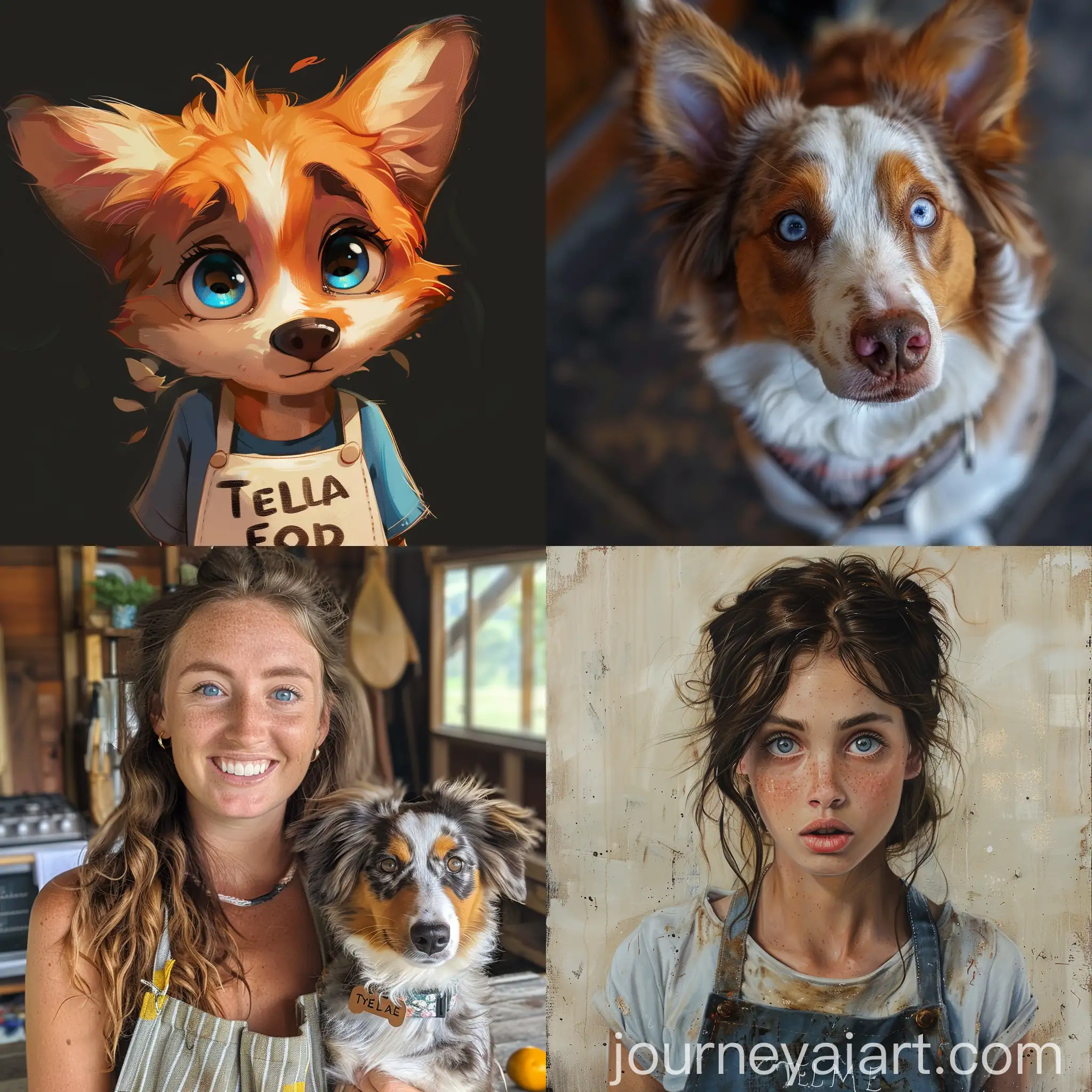 Australian-Dog-with-Heterochromatic-Eyes-and-Apron