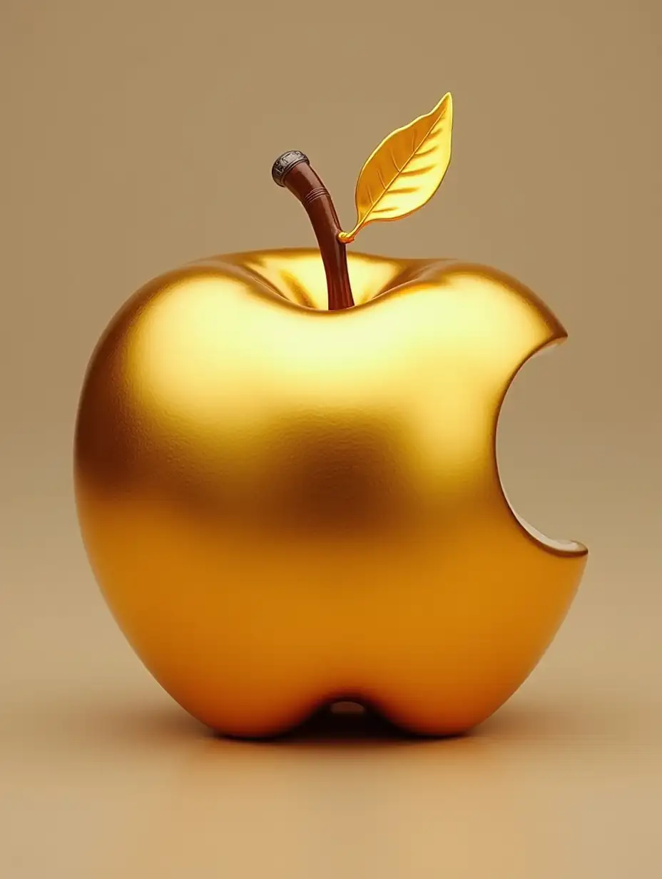 golden metallic apple