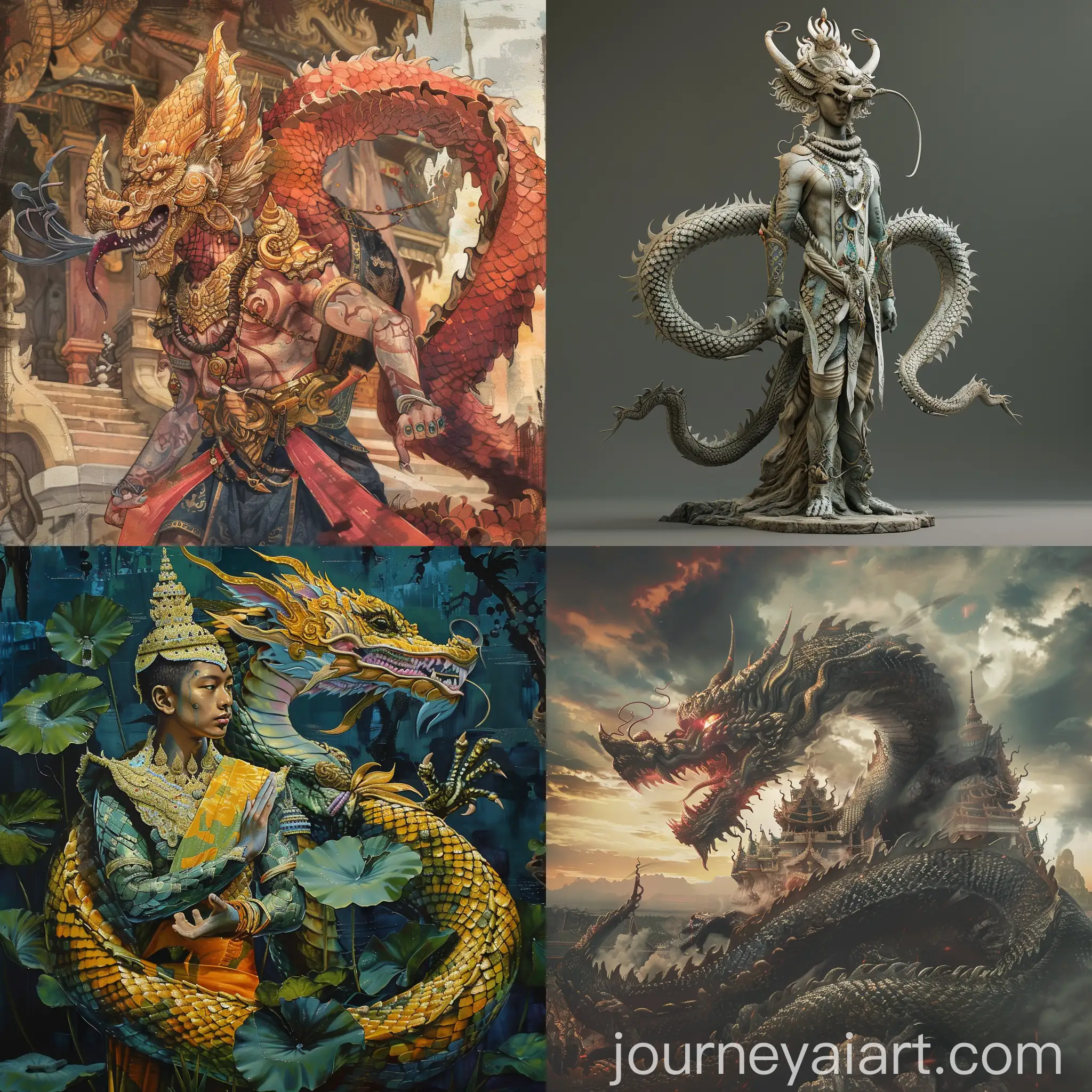 Mystical-Naga-Thai-Statue-in-Vibrant-Colors
