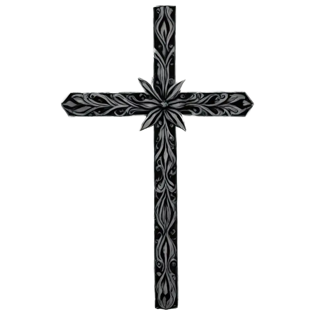 Bold-Black-and-Grey-Crematory-Cross-PNG-for-Digital-and-Print-Applications