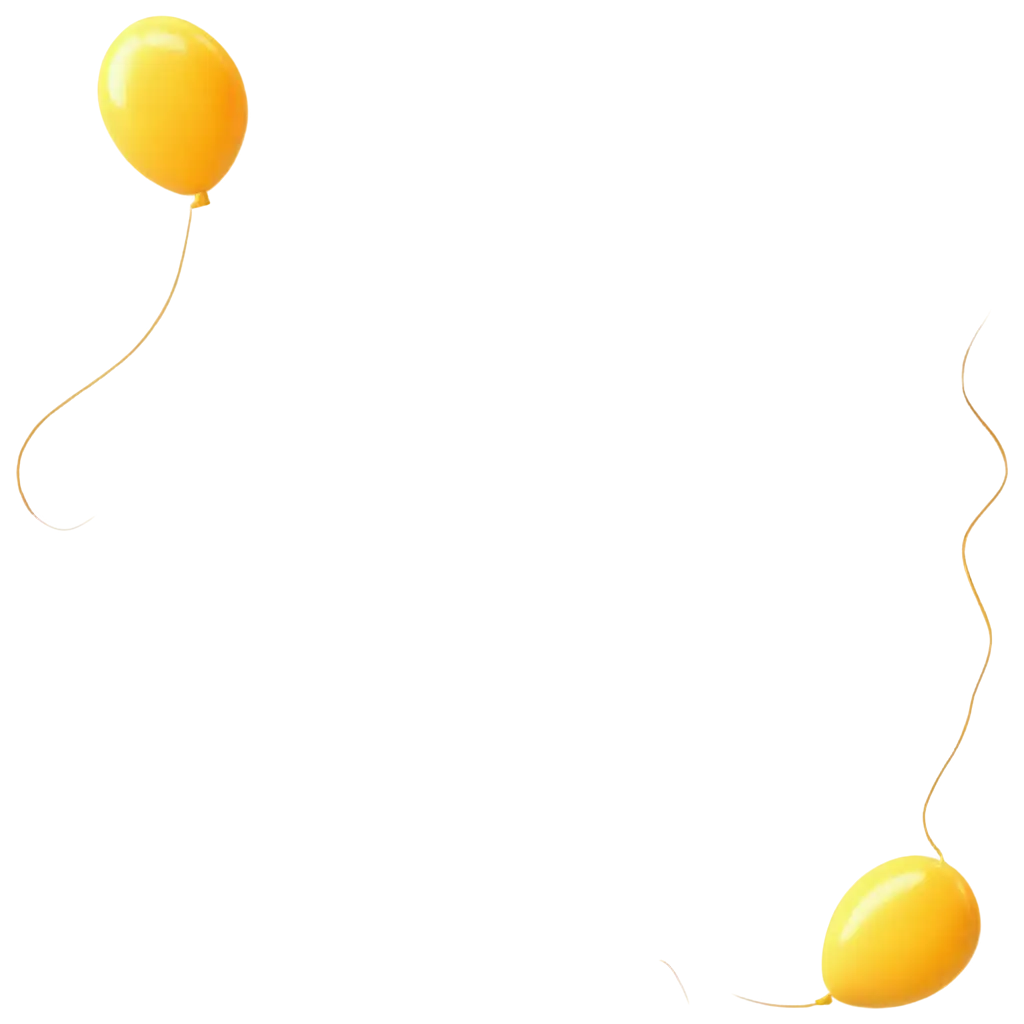 3D-Yellow-Balloon-PNG-Image-for-Versatile-Digital-Creations