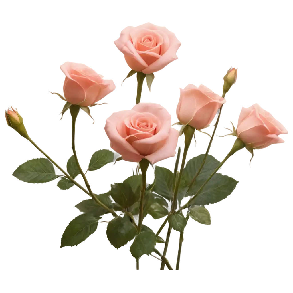 Create-Pink-and-Salmon-Flowers-and-Roses-PNG-Image-for-Artistic-Designs